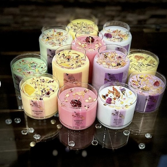 16oz Spring Scented Candles,2 Wick Homemade Coconut Soy Wax, hand poured candles - Picture 1 of 8